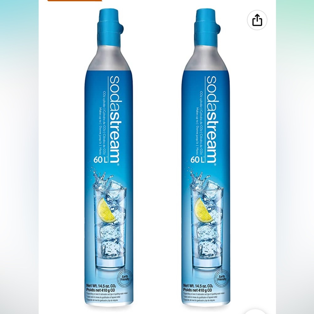 SodaStream 60 L Co2 Exchange Carbonator, 14.5 Oz, Set of 2